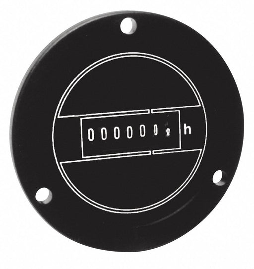 Hour Meter 120V Round Flush Mount