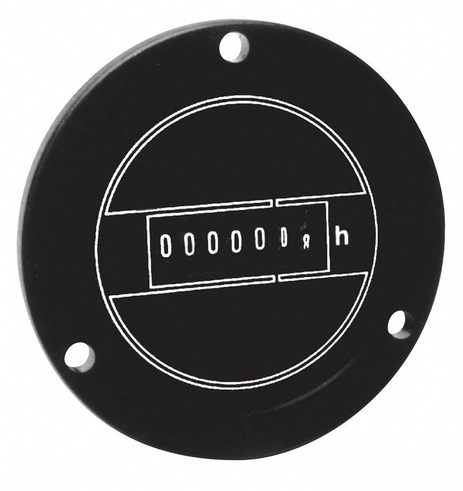 Hour Meter 120V Round Flush Mount