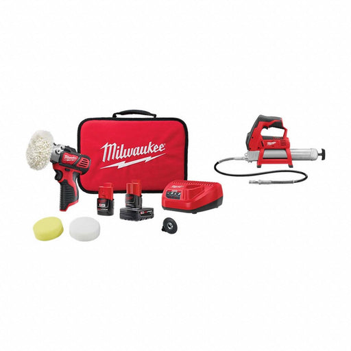 M12 Polisher/Sander Kit + M12 Grease Gun