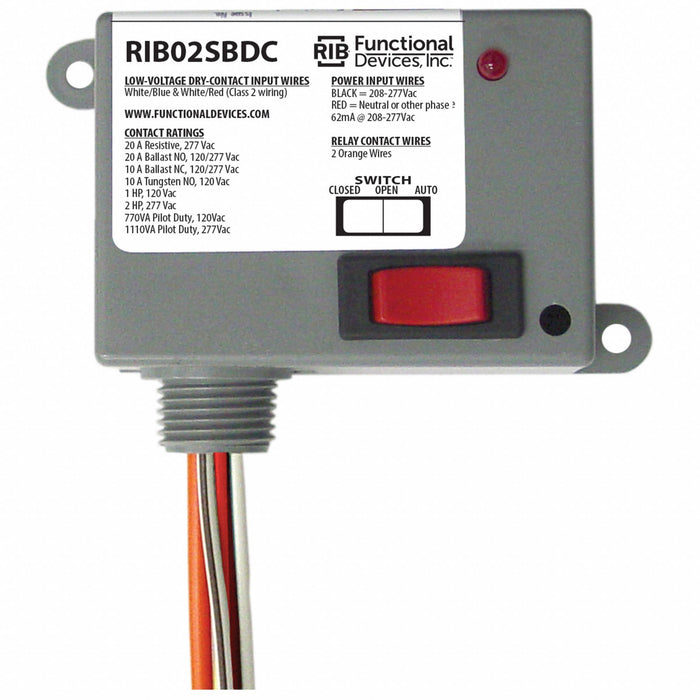 Enclosed Relay 20A SPST Override