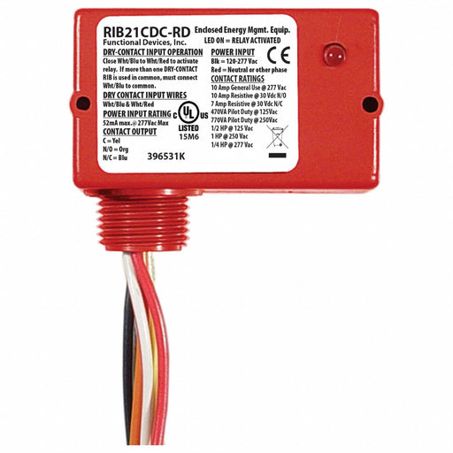 Enclosd Relay 10A SPDT 12VAC/DC Polarizd