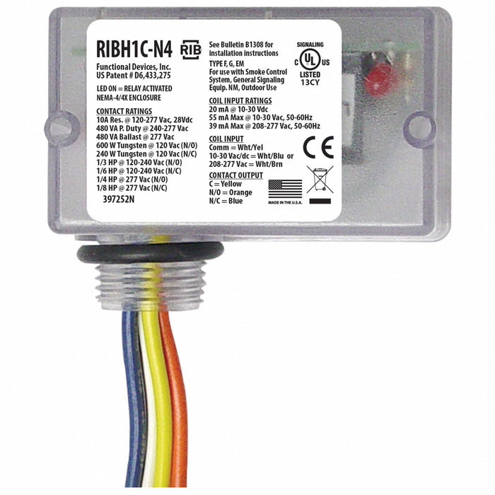 Enclsd Relay 10A SPDT 12VAC/DC Polarized