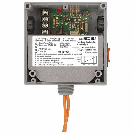Enclsd 20A Rly/Current Switch Adjustable