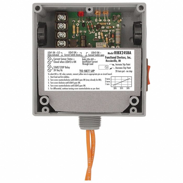 Enclsd 20A Rly/Current Switch Adjustable