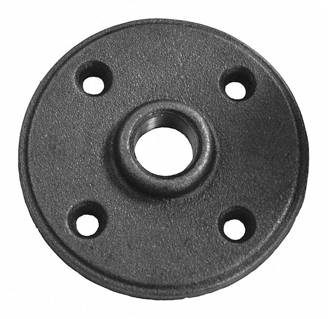 Black Floor Flange 1/2 In