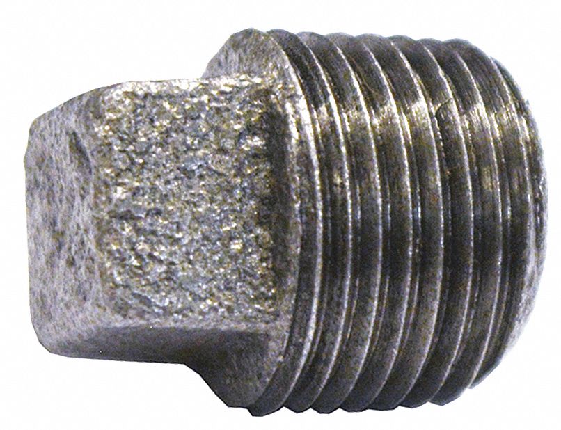 Galvanized Square Head Plug 1/2 In
