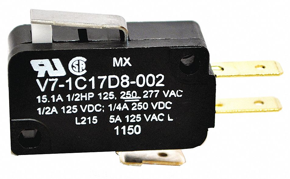 MiniSnapActionSwitch RollerLever 1NO/1NC