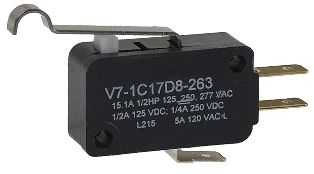 MiniSnapActionSwitch RollerLever 1NO/1NC