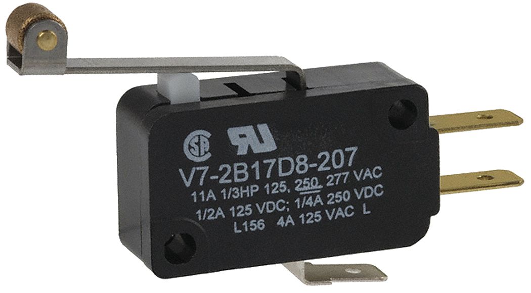 MiniSnapActionSwitch RollerLever 1NO/1NC