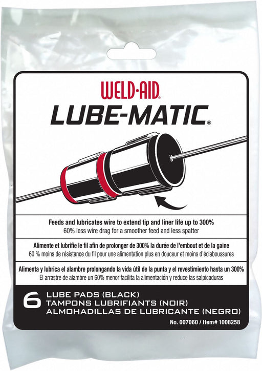 WELD AID Wire Feeder Lubricant Pads PK6
