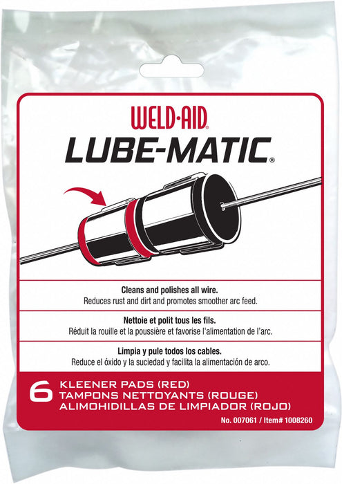 WELD AID Wire Feeder Cleaner Pads PK6