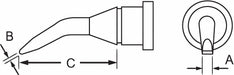 WELLER LT Bent Chisel Soldering Tip