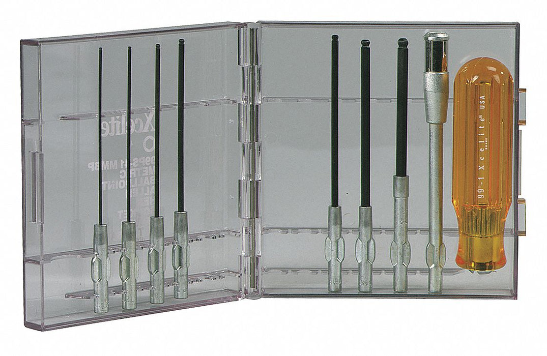 Prec.Driver Set Ball Hex Metric 9 pcs.