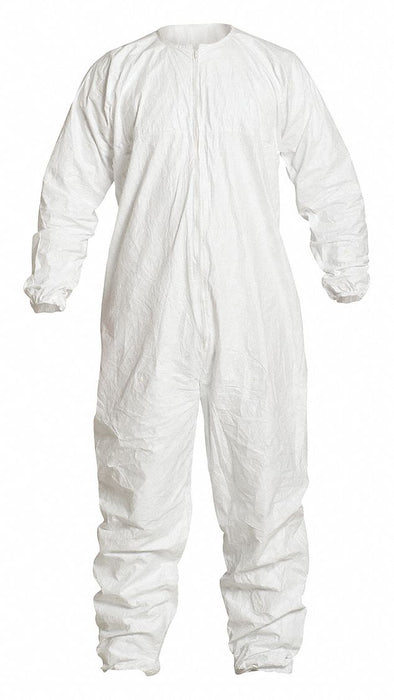 Collared Coverall Elastic White XL PK25