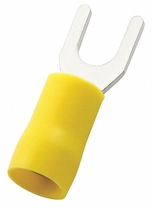 FT 12to10AWG Vinyl Yellow Stud1/4in PK50