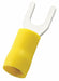 FT 12to10AWG Vinyl Yellow Stud1/4in PK50