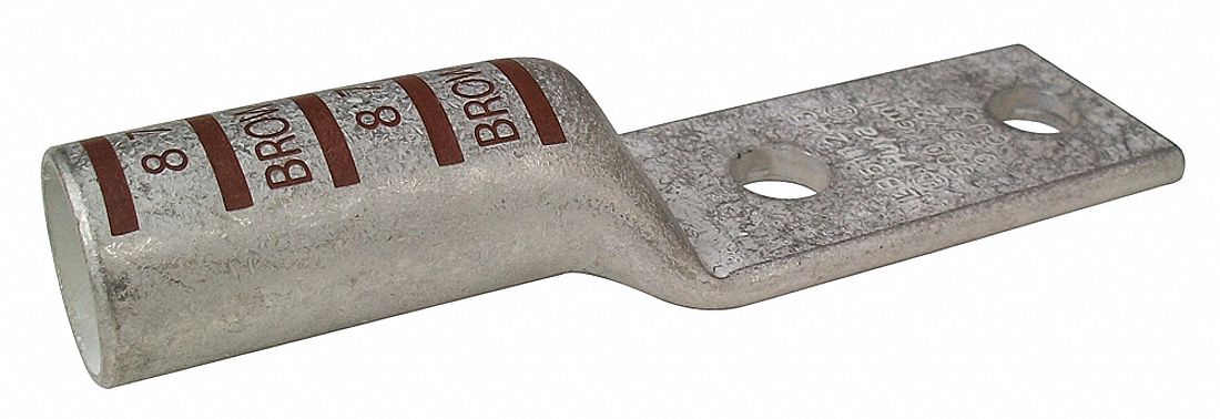 TwoHoleLugCmprsnConn Long Brown 87