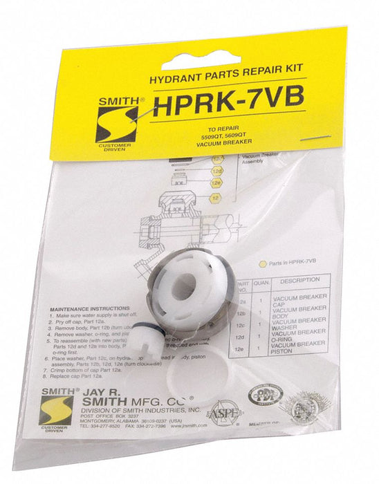 Hydrant Parts Repair Kit Vacuum Breaker
