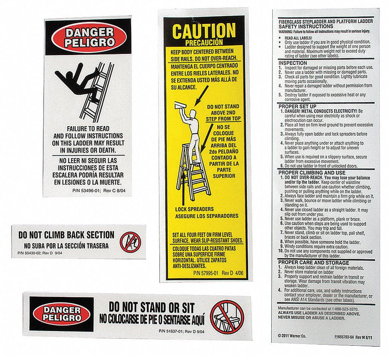 FG Stepladder Safety and Instr. Labels