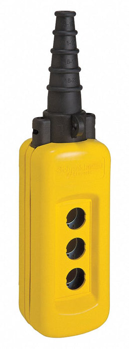 Pendant Enclosure 22mm 3 Holes Yellow