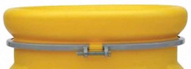 Drum Lid Yellow Plastic 27.5 in L