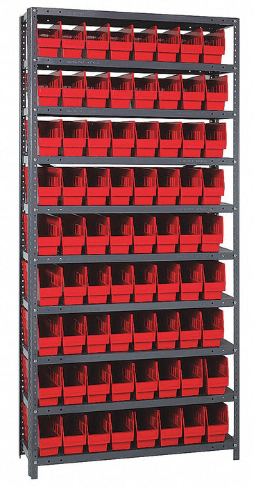 G6986 Bin Shlvng 12inx75inx36in Red