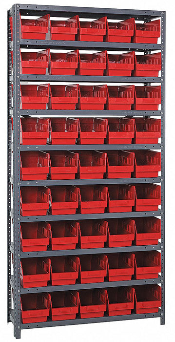 G6987 Bin Shlvng 12inx75inx36in Red