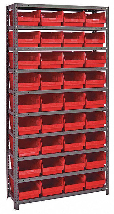 G6988 Bin Shlvng 12inx75inx36in Red