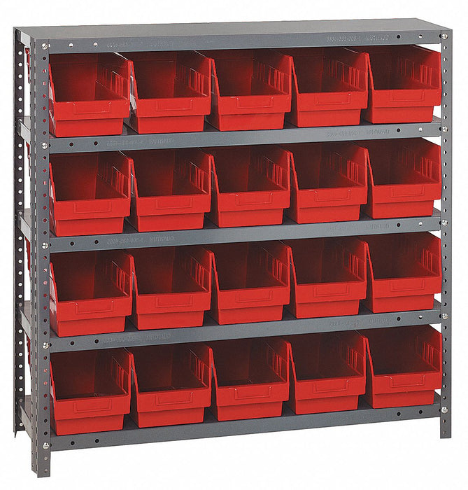 G6983 Bin Shlvng 12inx39inx36in Red