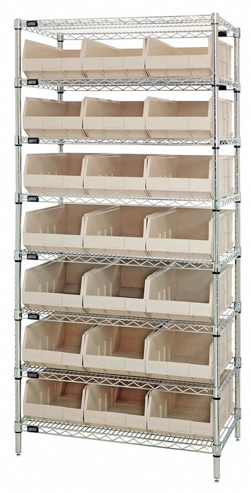 G7079 Bin Shlvng 21inx74inx36in Ivory