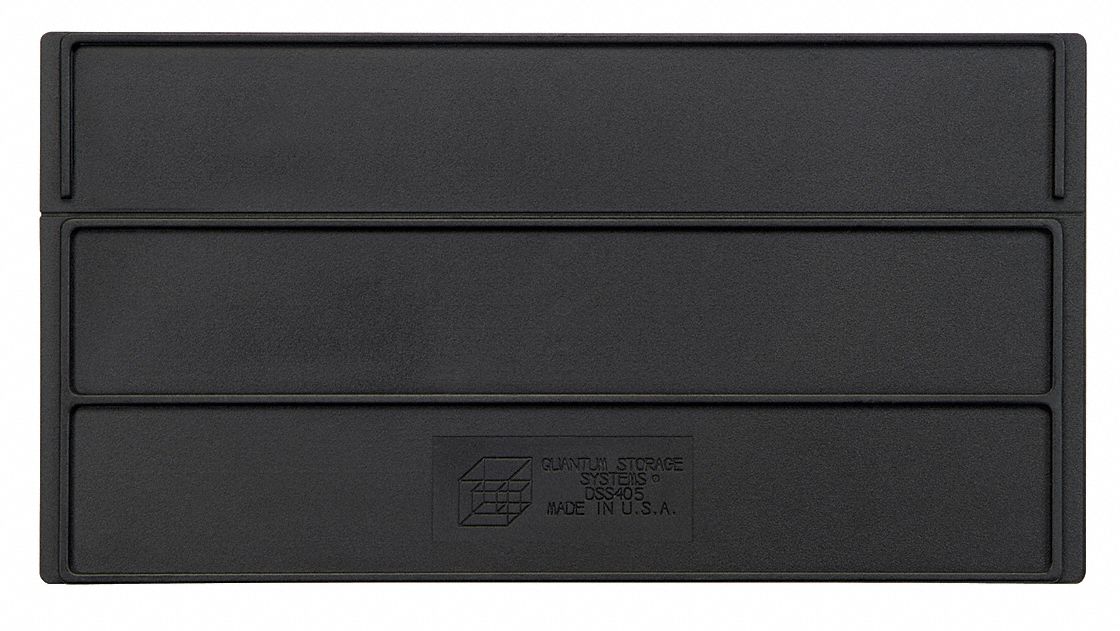 BinDivider 10inL Plastic Black PK6