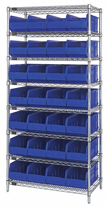 G7072 Bin Shlvng 14inx74inx36in Blue