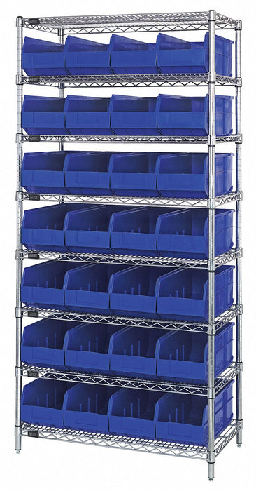 G7075 Bin Shlvng 18inx74inx36in Blue