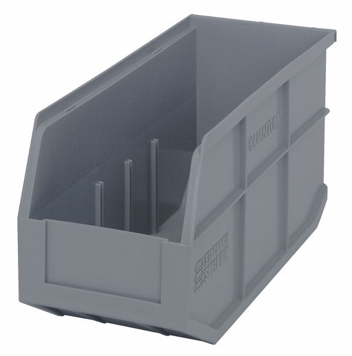 G7045 Shelf Bin Gray Polypropylene 7 in