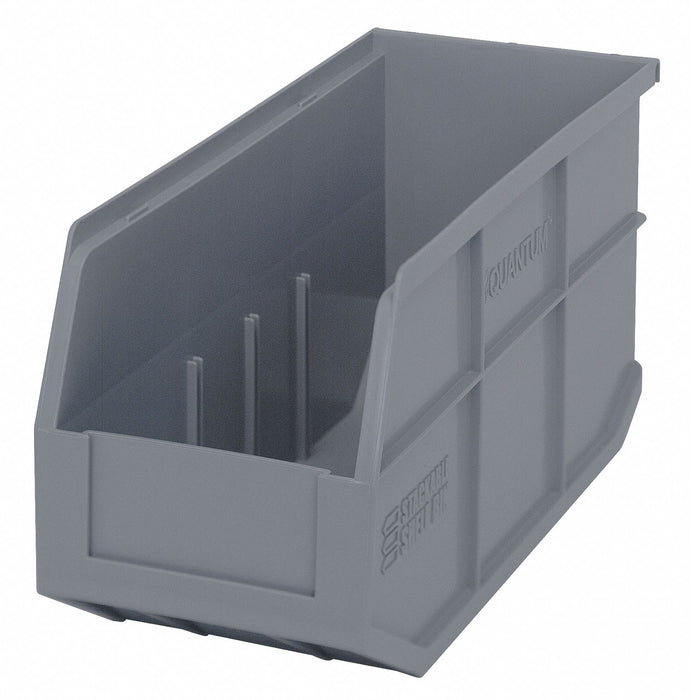 G7045 Shelf Bin Gray Polypropylene 7 in