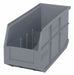 G7045 Shelf Bin Gray Polypropylene 7 in