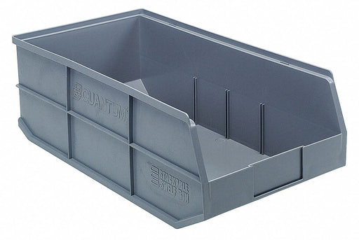 G7052 Shelf Bin Gray Polypropylene 7 in