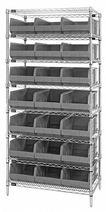 G7070 Bin Shlvng 12inx75inx36in Gray