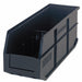 G7048 Shelf Bin Black Polypropylene 7 in