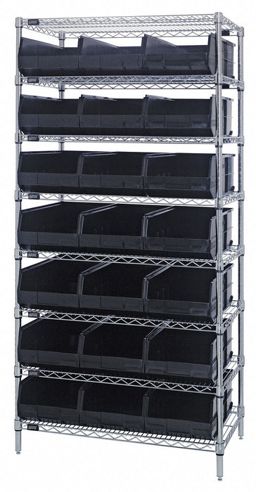G7070 Bin Shlvng 12inx75inx36in Black