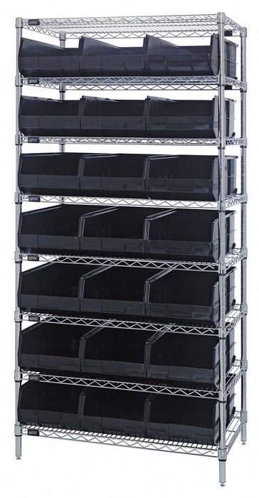 G7076 Bin Shlvng 18inx74inx36in Black