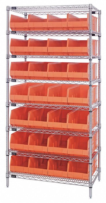G7069 Bin Shlvng 12inx75inx36in Orange