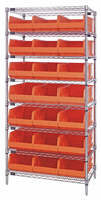 G7070 Bin Shlvng 12inx75inx36in Orange