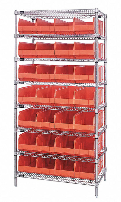 G7077 Bin Shlvng 21inx74inx36in Orange