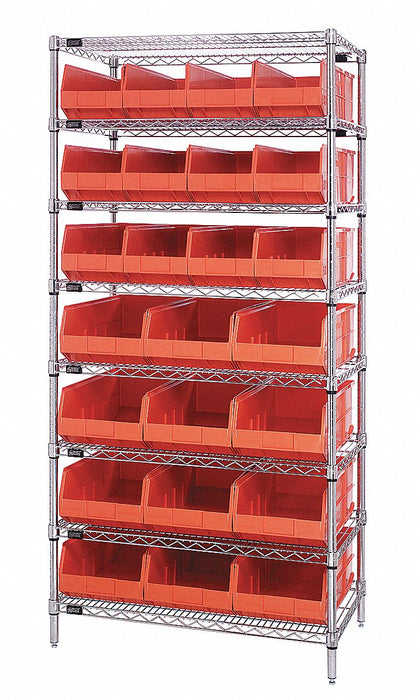 G7078 Bin Shlvng 21inx74inx36in Orange