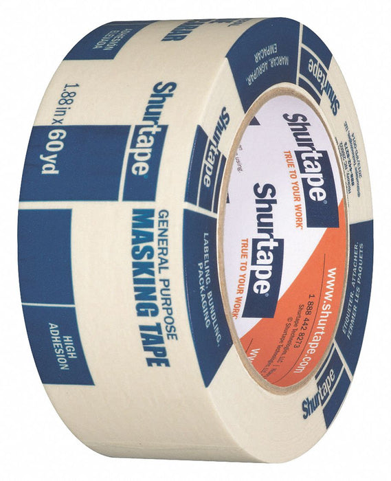 Painters Masking Tape 1 7/8 W 60yd L Tan