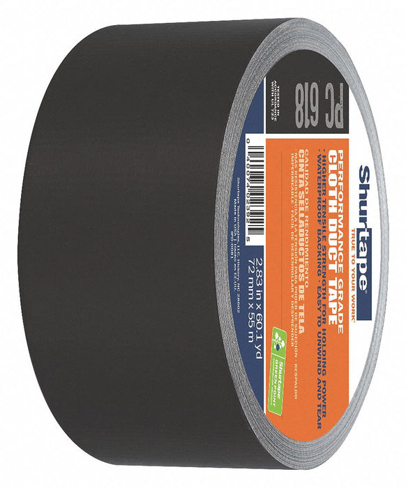 DuctTape Black 60-1/8ydL 2-7/8inW PK16