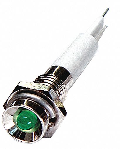 Protruding Panel Light Green 12 V DC