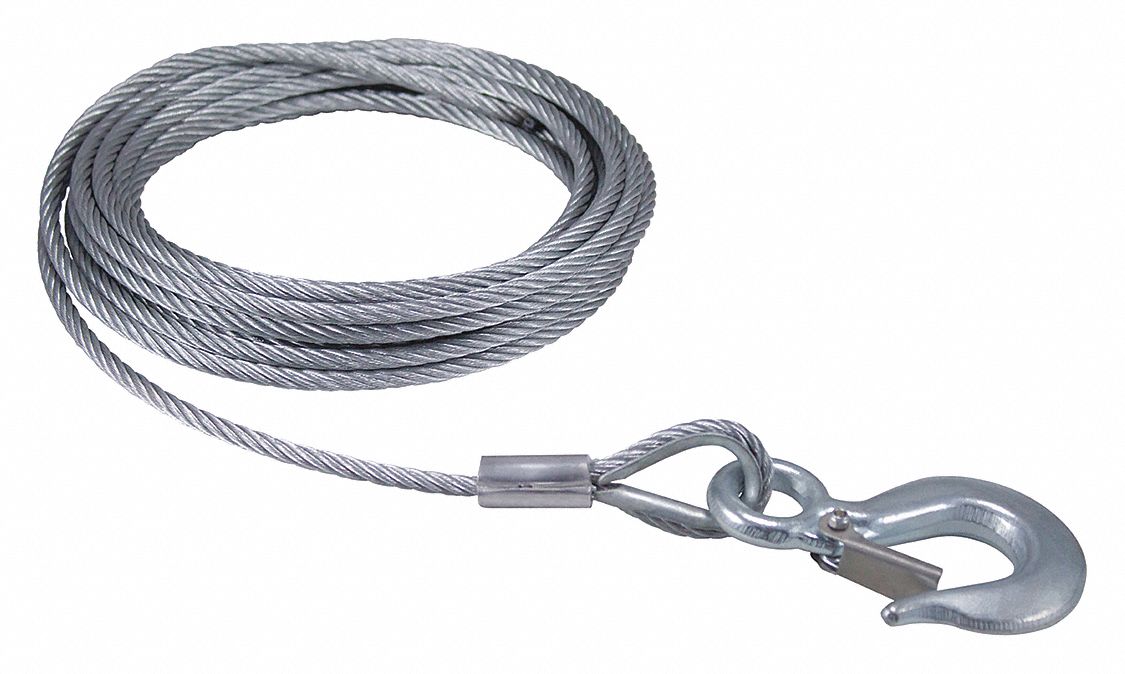 Cable and Hook 1/4 In x 25 Ft.