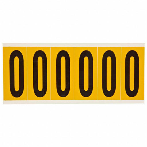 Number Label 0 1-1/2 in W x 3-1/2 in H
